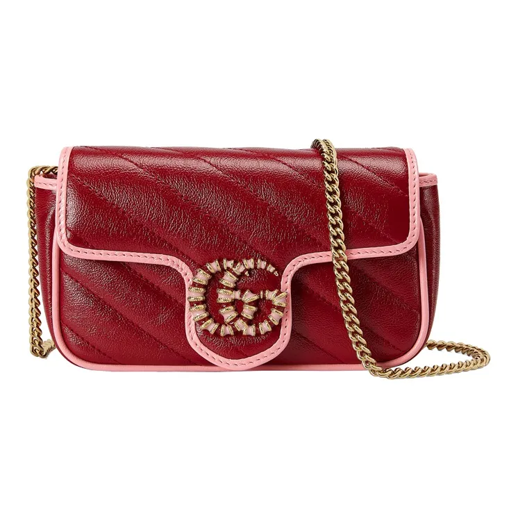 GUCCI GG Marmont Leather Shoulder Bag, Crossbody Bag Mini Women's