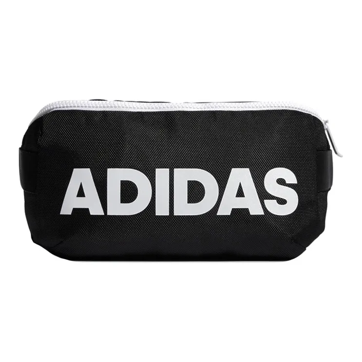 Adidas Полиэстер Сумка через плечо Бананка Стандартная Унисекс Черный Белый Логотип