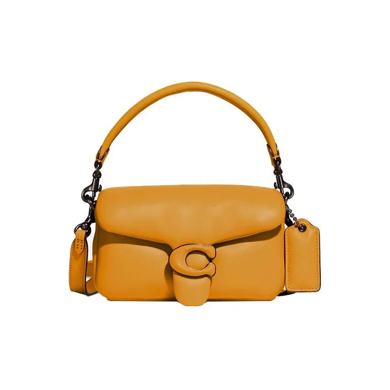 COACH Pillow Tabby Leather Pillow Bag, Cloud Bag, Shoulder Bag, Crossbody Bag Trumpets Women's Macaron Orange