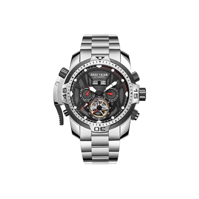 REEF TIGER Transformer Collection Automatic Mechanical Movement Watch Men's Watches Black Dial RGA3532-GBHR