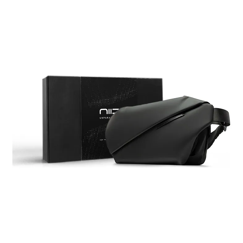 NIID Полиэстер Sling Сумка Сумка через плечо Большая Мужская Обсидиановый Черный Индиго Пыльно-Синий