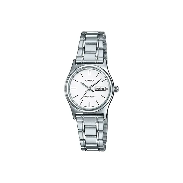 CASIO Standard Series DRESS Collection Кварцевые часы Женские часы Белый циферблат LTP V006D 7B2