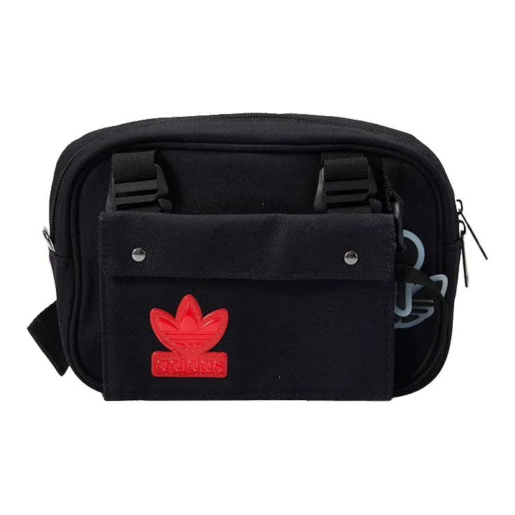 Adidas Originals Хлопок Маленькая Квадратная Сумка Camera Сумка Сумка через плечо Стандартная Унисекс Черная