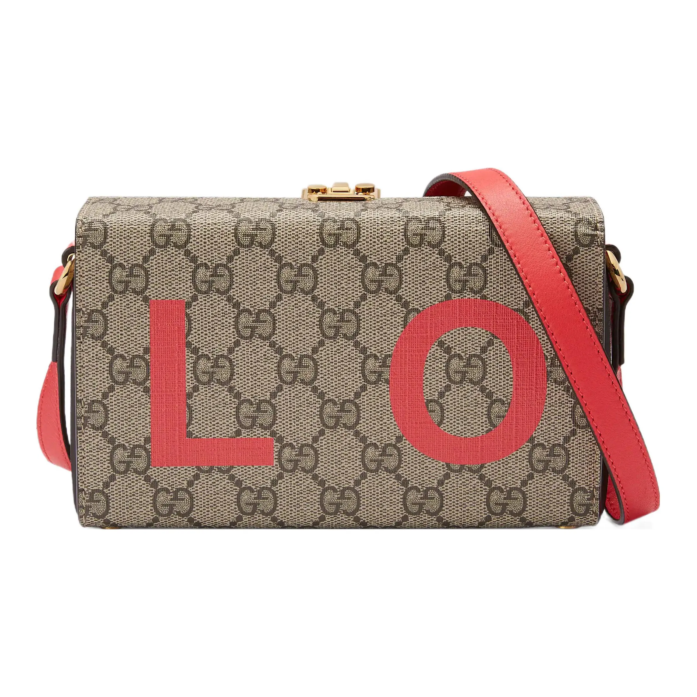 GUCCI Canvas Box Bag, Crossbody Bag, Shoulder Bag Unisex