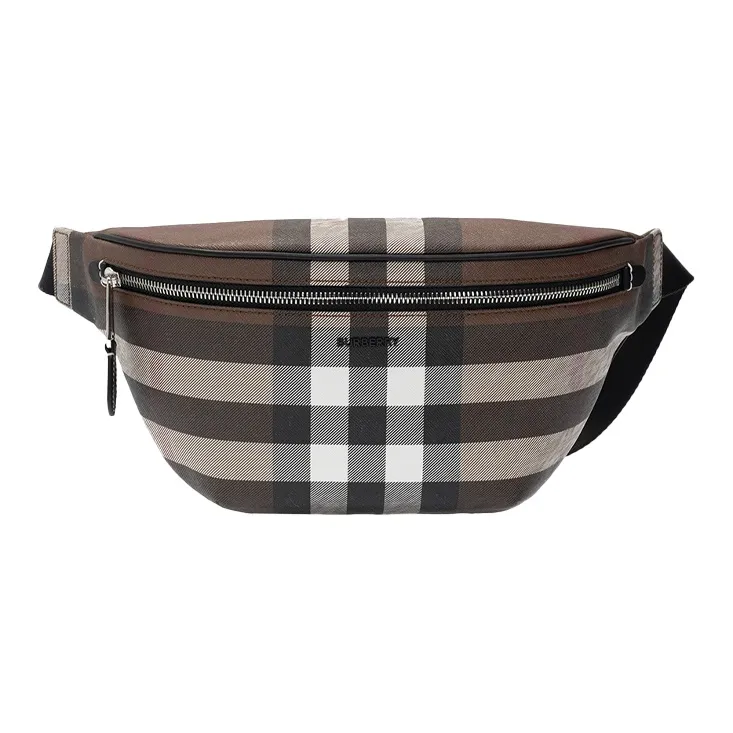 Burberry Canvas One Shoulder Crossbody Bag Sling Bag Fanny Pack Regular Men's Dark Birch Brown
