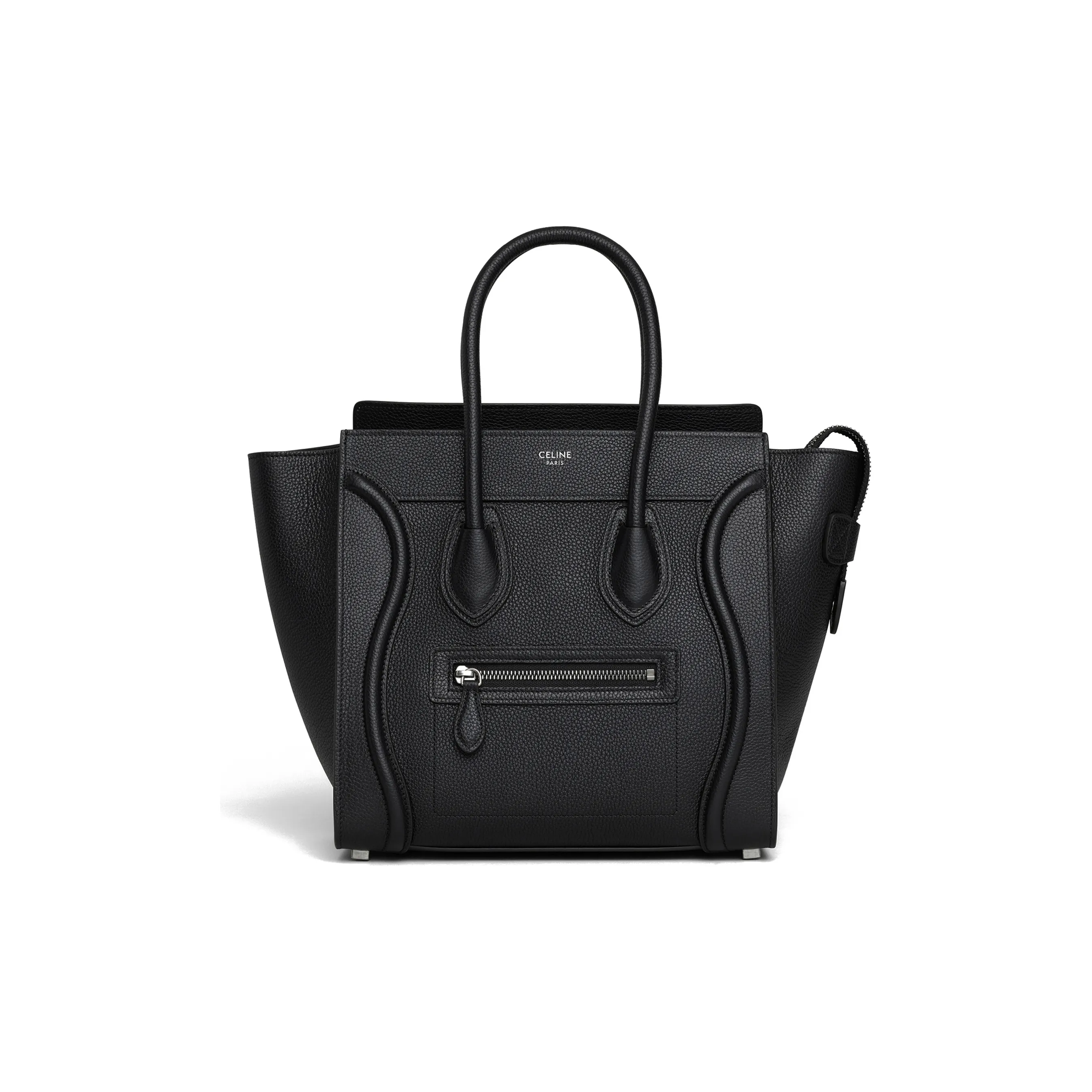 CELINE Micro Luggage Handbag In Drummed Calfskin