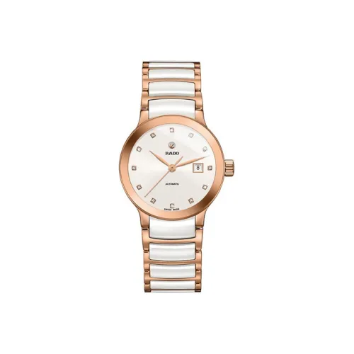 RADO Автоматический Механический Movement Женские Crystal Collection Часы 28мм*28мм*9,3мм Белый