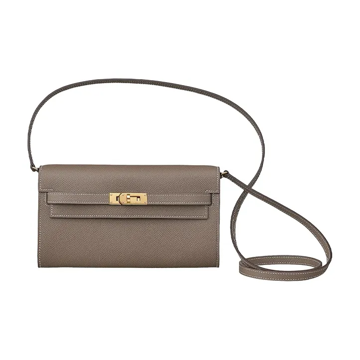 HERMES Kelly To Go Epsom Calfskin Wallet, Crossbody Bag, Shoulder Bag Women
s