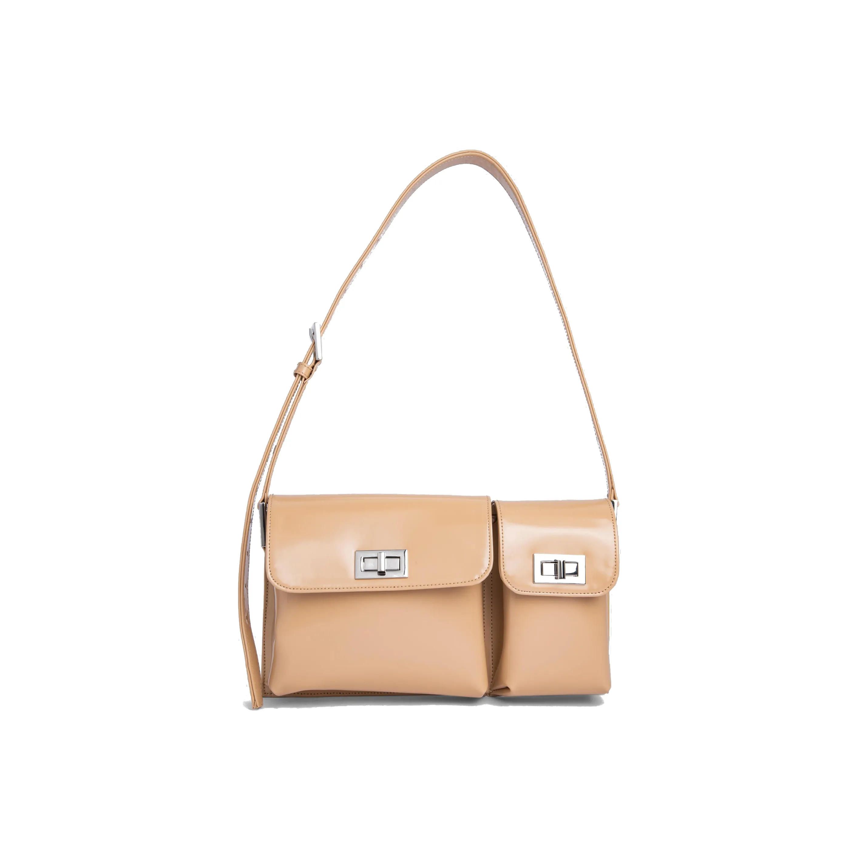By Far Billy Leather Portable Crossbody Bag, Shoulder Bag Women's Apricot