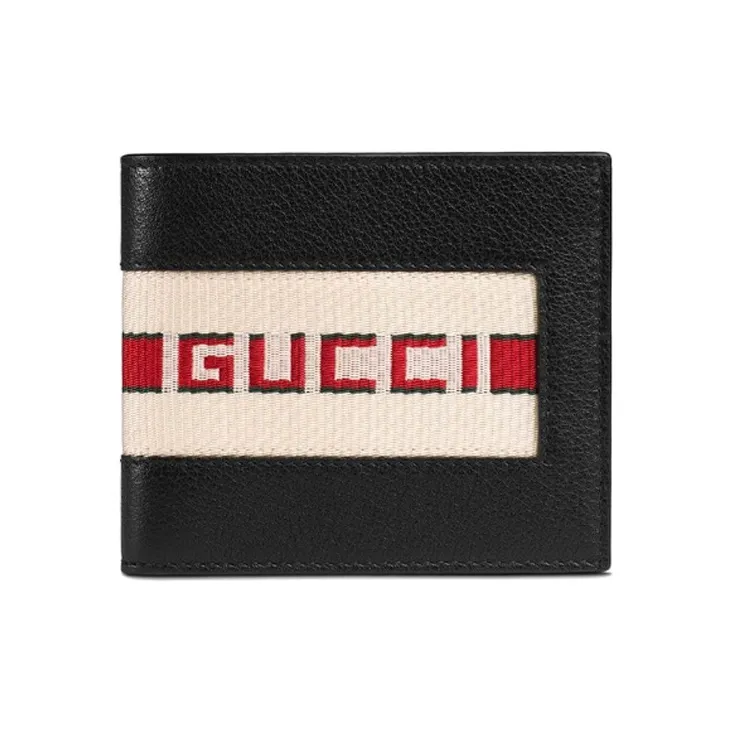 GUCCI Leather Wallet Men's Black