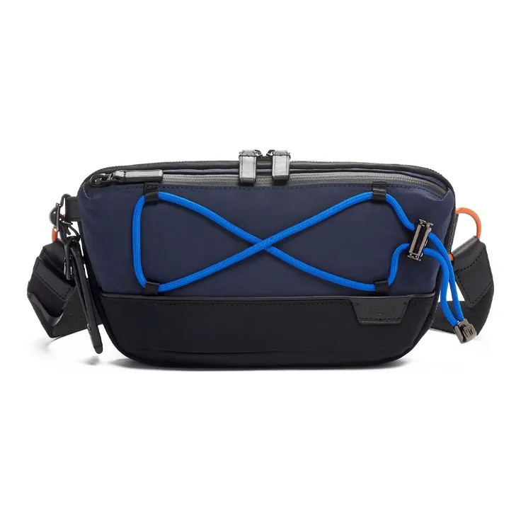 TUMI Nylon Sling Bag Мужской Черный Морской Синий
