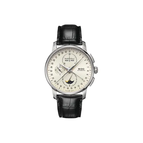 MIDO Автоматический Механический Movement Мужские Baroncelli Часы 42 мм Белый