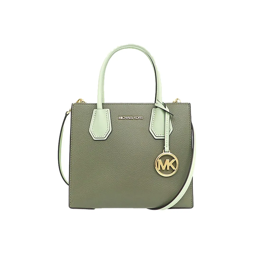 MICHAEL KORS Mercer Cow Leather Trunk Bag Shoulder Bag Crossbody Bag Handbag Women's Matcha Green