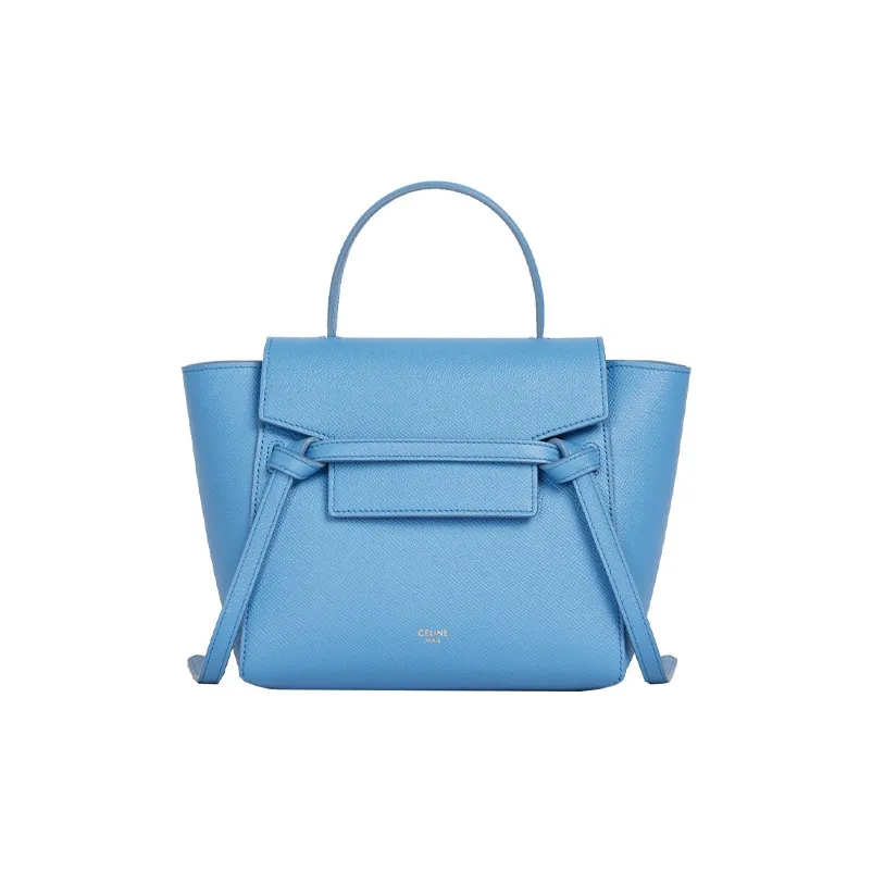 CELINE Grained Calfskin Handbag Catfish Bag Shoulder Bag Crossbody Bag Handbag Women's Sky Blue