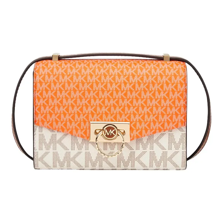 MICHAEL KORS Hendri Искусственная кожа Курьерская сумка Сумка через плечо Мини Женская Апельсин