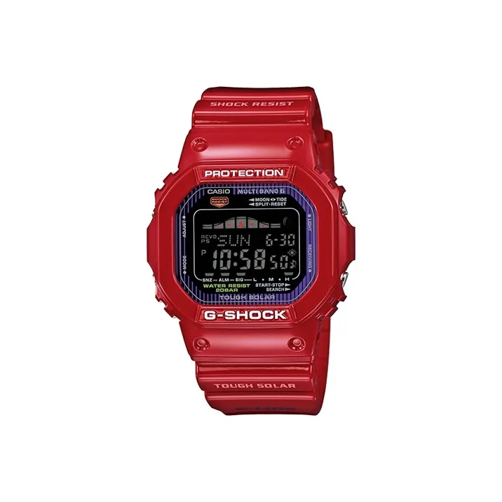 CASIO DIGITAL Collection Блок Солнечный Кварцевый механизм Смольный ремешок Часы Мужские Черный циферблат