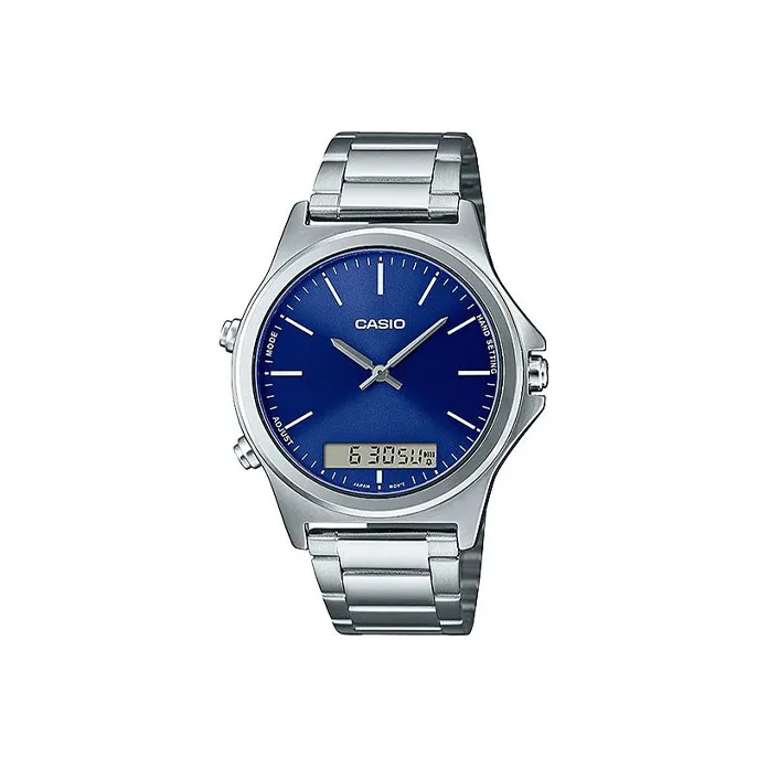 CASIO Standard Series Кварцевый механизм нержавеющая сталь ремешок часы 46,5 мужские синий циферблат