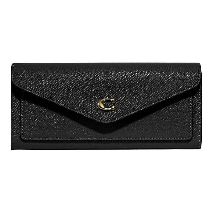 COACH Wyn Кожа Кошелек Стандартный Женский Черный