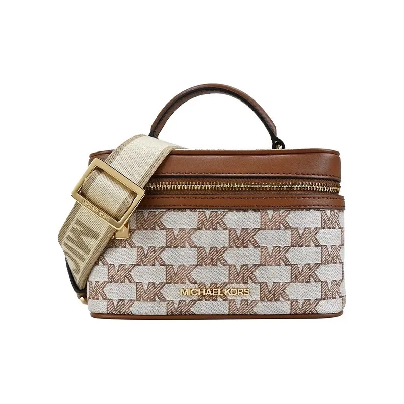 MICHAEL KORS Jet Set Ткань Коробка Сумка Косметичка Сумка Сумка через плечо Сумка через плечо Стандартная Женская Коричневая