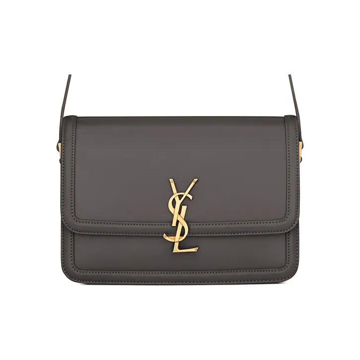 SAINT LAURENT SOLFERINO Leather Tofu Bag, Shoulder Bag, Crossbody Bag Medium Size Women's