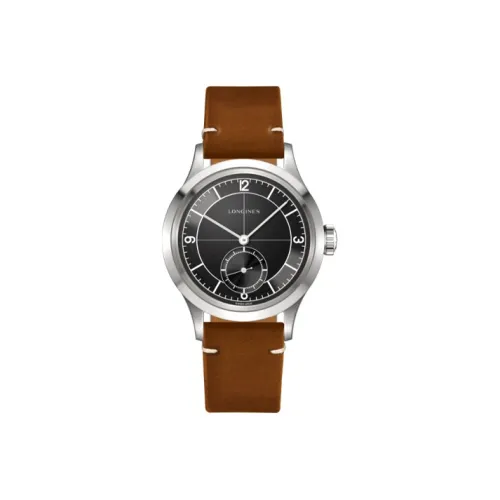 LONGINES Автоматический Механический Движение Мужские Классические Винтажные Часы 38,5мм*11мм Черные