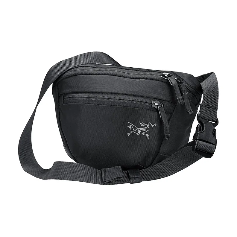 Arcteryx 2.5L Crossbody Outdoor Bag Nylon Fabric Black Men's