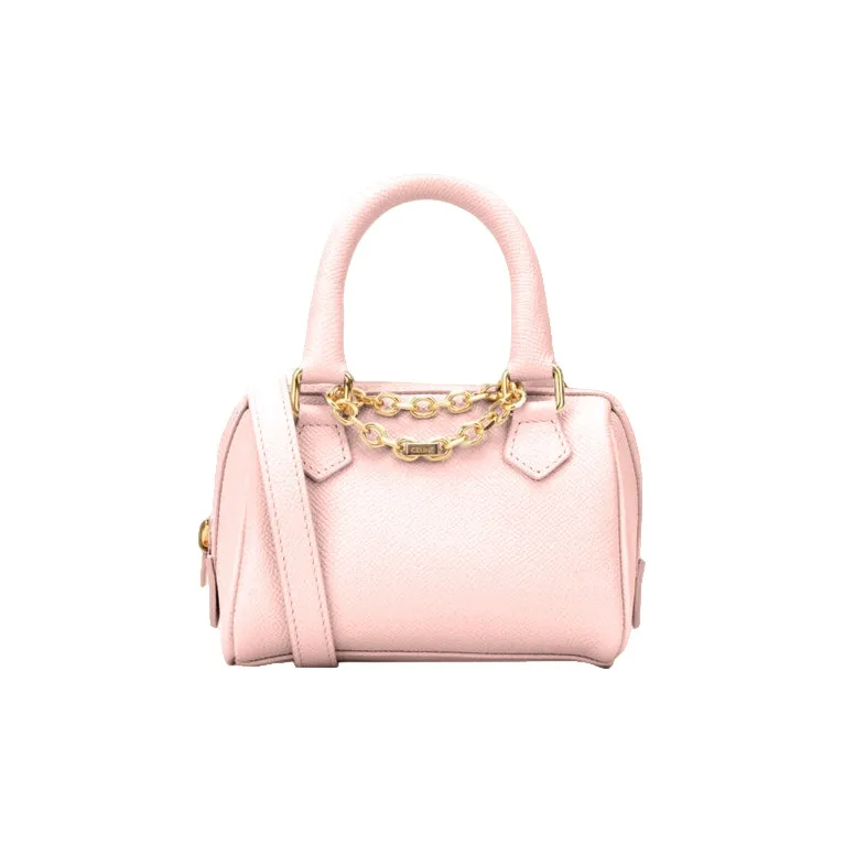 CELINE Leather Cylinder Bag, Shoulder Bag, Crossbody Bag, Handbag Mini Women's Pink