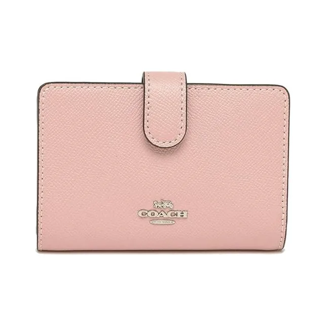 COACH Corner Zip кожаный кошелек женский розовый