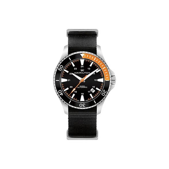 HAMILTON Automatic Mechanical Movement Men's Watches Watch 40mm Black Dial Stainless Steel Case Nylon Strap
