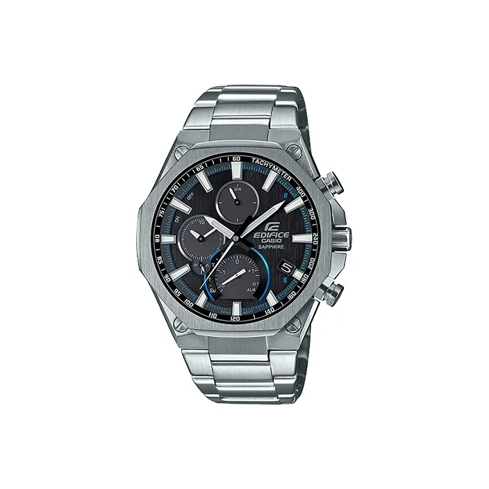 CASIO EDIFICE Collection Солнечный кварцевый механизм нержавеющая сталь ремешок часы для мужчин черный циферблат EQB 1100D 1