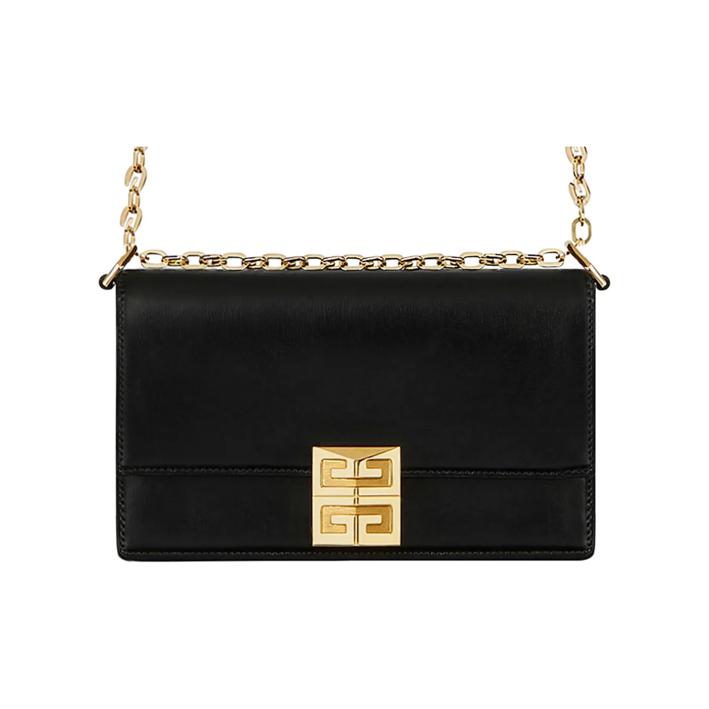 GIVENCHY 4G Cow Leather Shoulder Bag Crossbody Bag Small Size Women's Black