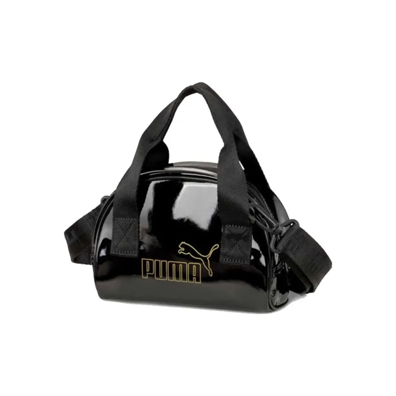 PUMA Artificial Leather One Shoulder Handbag Crossbody Bag Regular Unisex Black