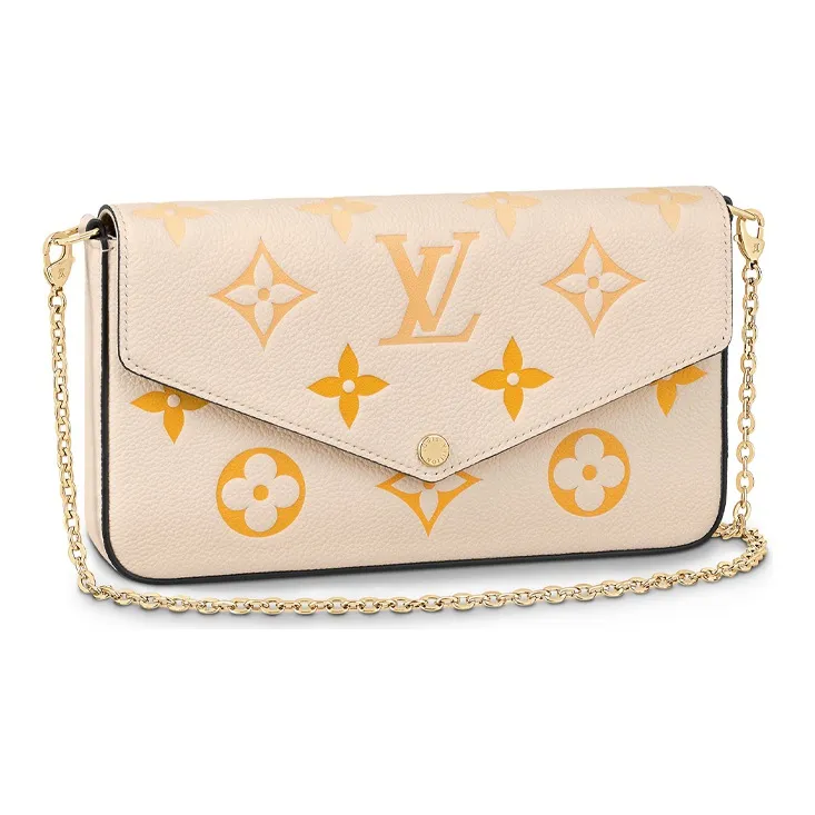 LOUIS VUITTON Felicie Pochette Monogram Empreinte Cream