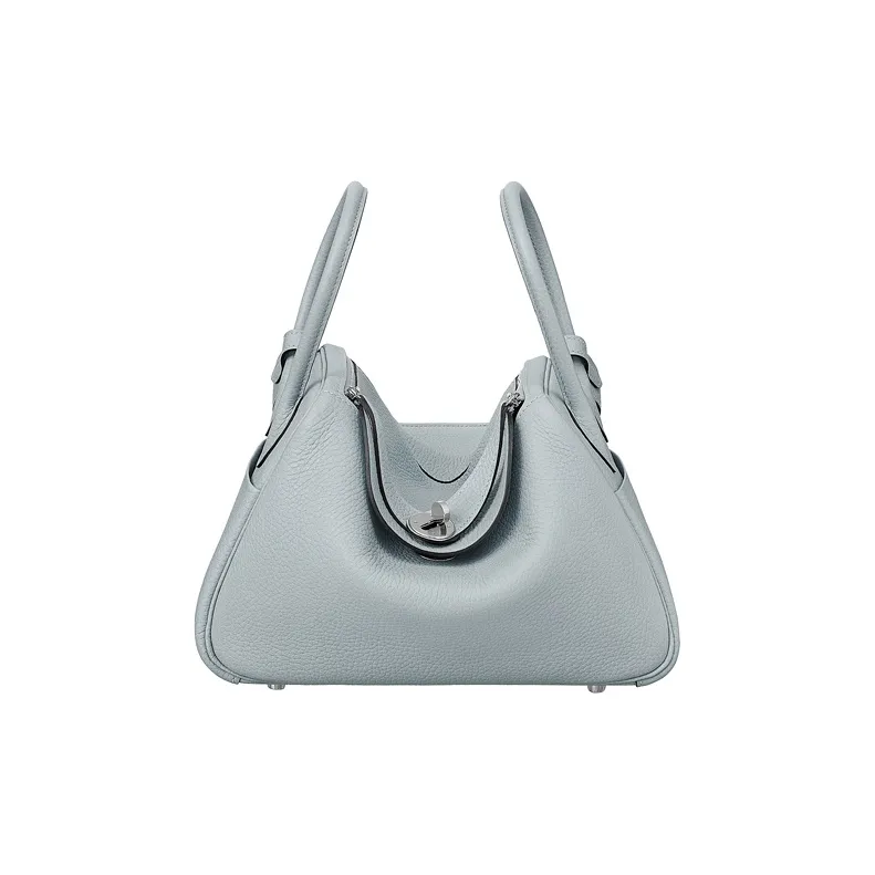 HERMES Cow Leather Shoulder Bag 26 Women's Holy Grail Blue
