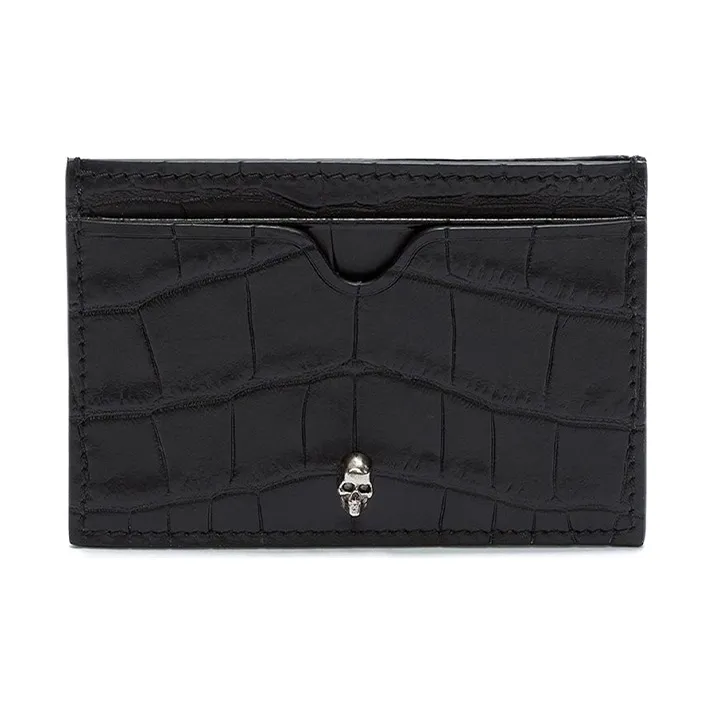 Alexander McQueen Leather Card Holder Unisex Black