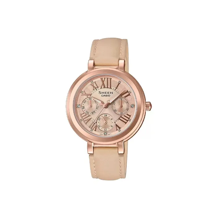 CASIO Кварцевый Movement Женские SHEEN Часы 40,2mm*34mm*8,6mm Золотой