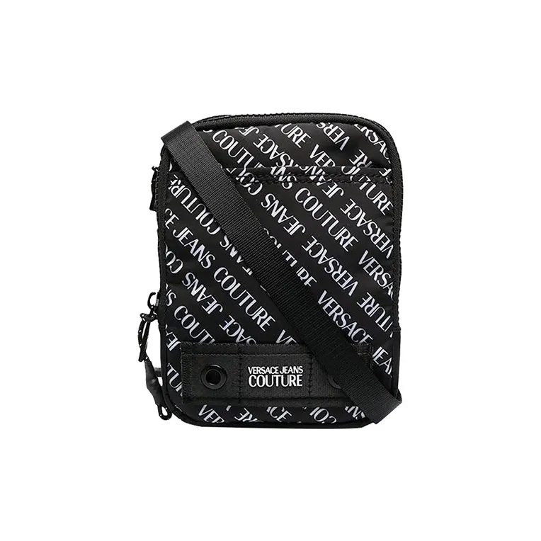 VERSACE JEANS COUTURE Ткань Маленькая Квадратная Сумка через плечо Мужская Черная