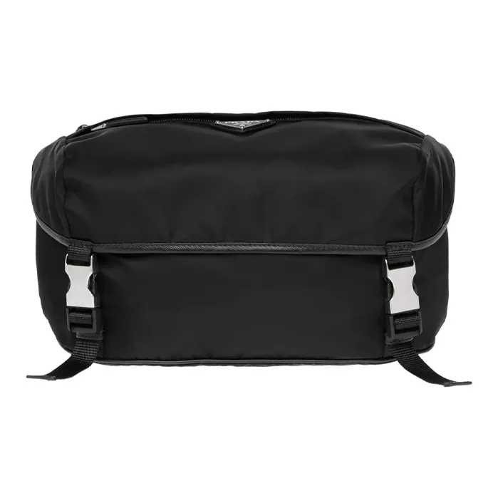 PRADA Re Nylon Recycled Nylon Saffiano Leather Shoulder Bag Men's Black