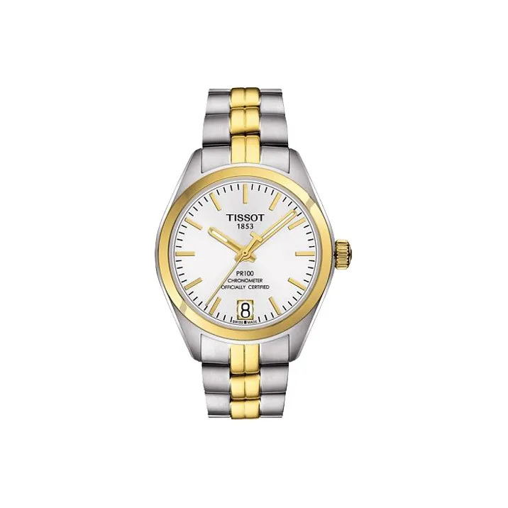 TISSOT PR100 Collection Automatic Mechanical Movement Women's Watch Watch 33mm Silver Dial T101.208.22.031.00