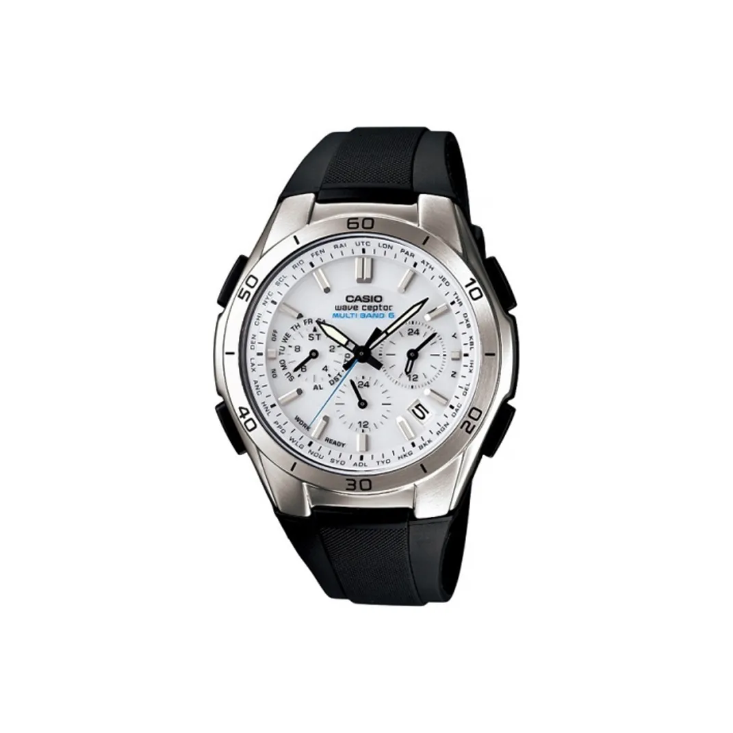 CASIO Vintage Collection Disc Коллекция Солнечный Кварцевый механизм Смола Ремень Часы Мужские Белый Циферблат WVQ M410 7AJF