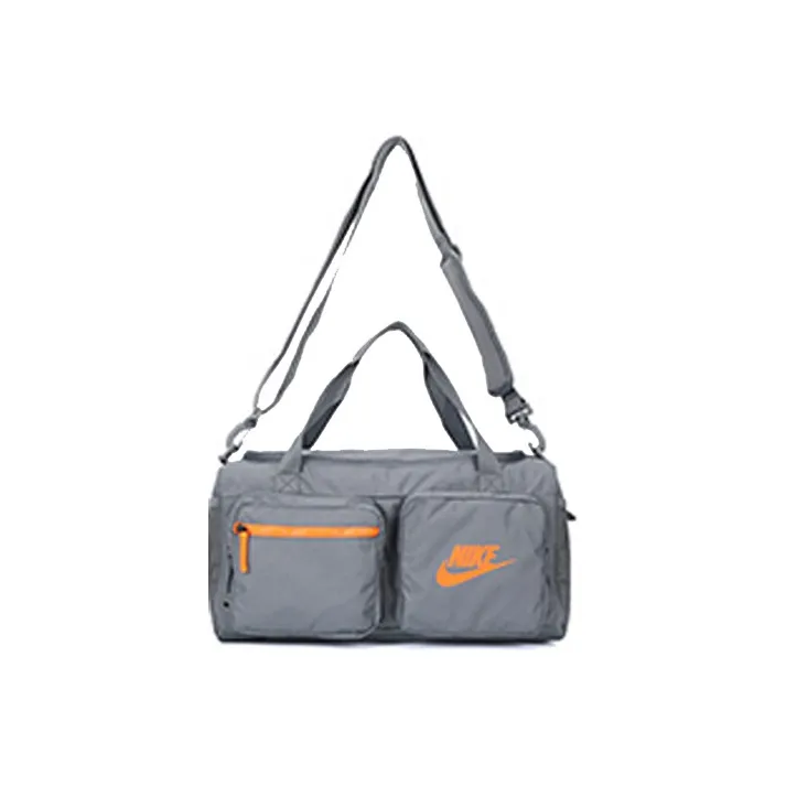 Nike Fabric Travel Bag Gym Bag Unisex Gray/Orange