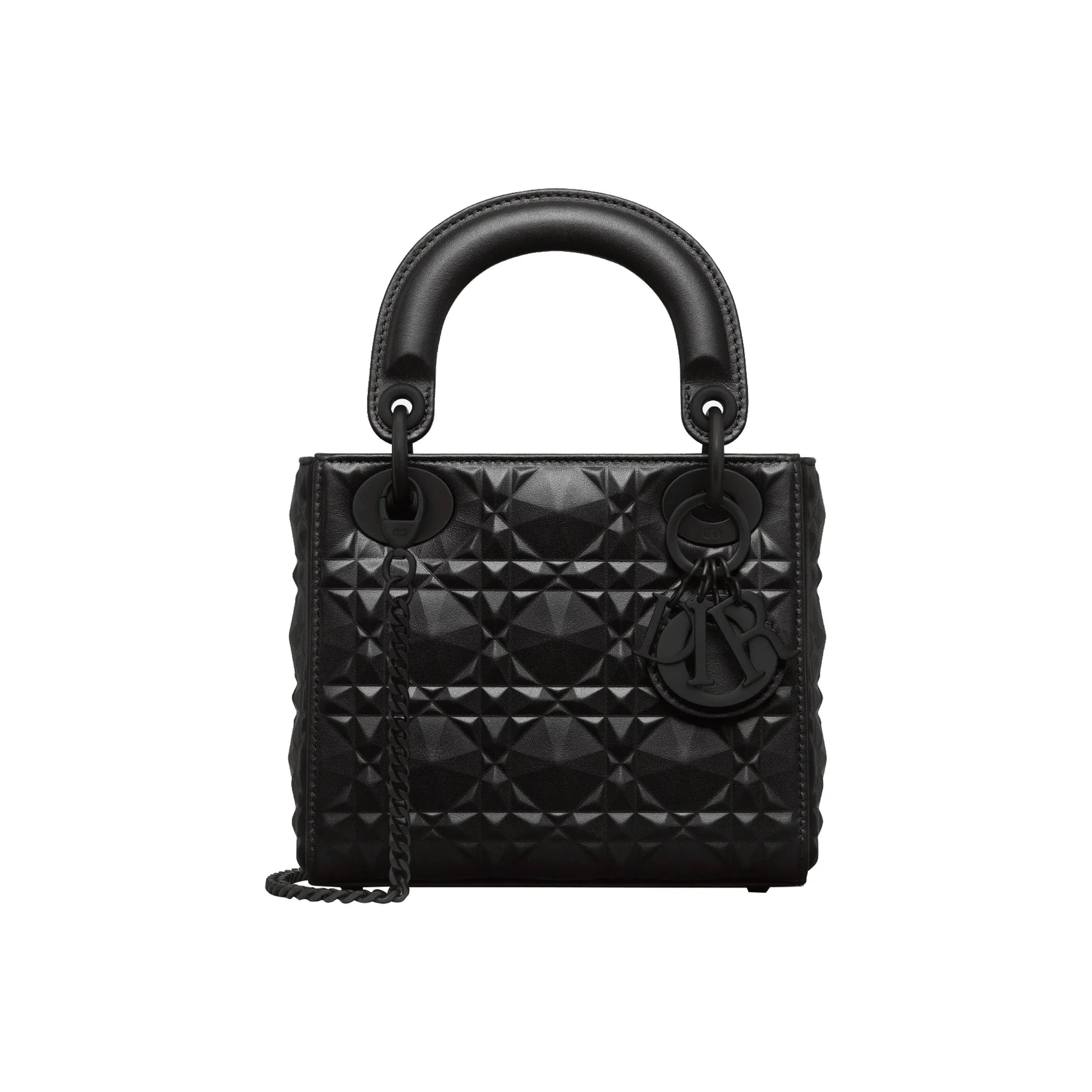 DIOR Lady Dior Cow Leather Daisie Bag Shoulder Bag Crossbody Bag Handbag Mini Women's Black