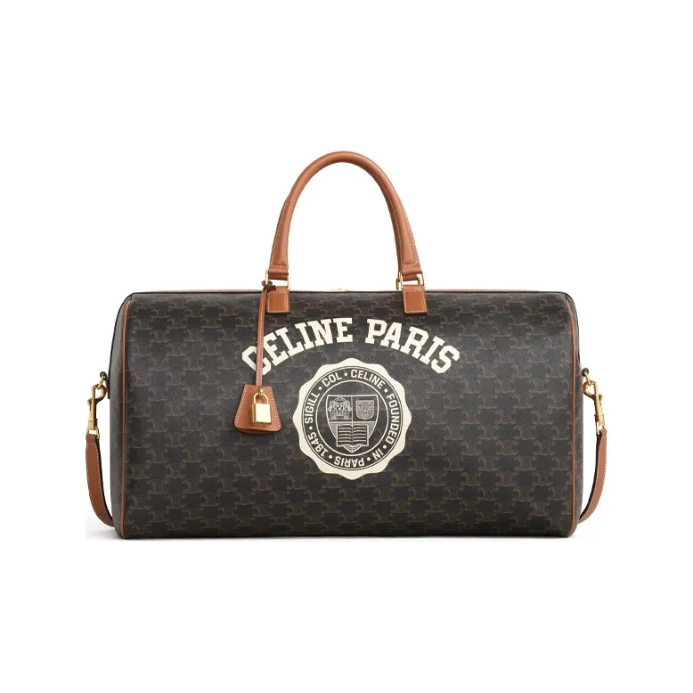 CELINE Cow Leather Handbag, Shoulder Bag, Travel Bag Regular Women's Tan