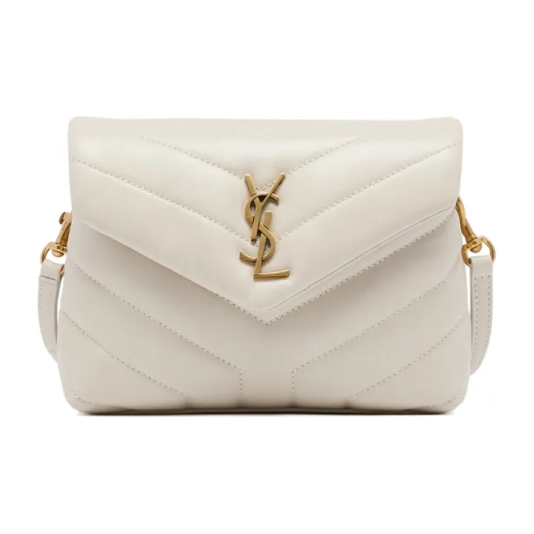 SAINT LAURENT LouLou Toy Logo Plaque Shoulder Bag