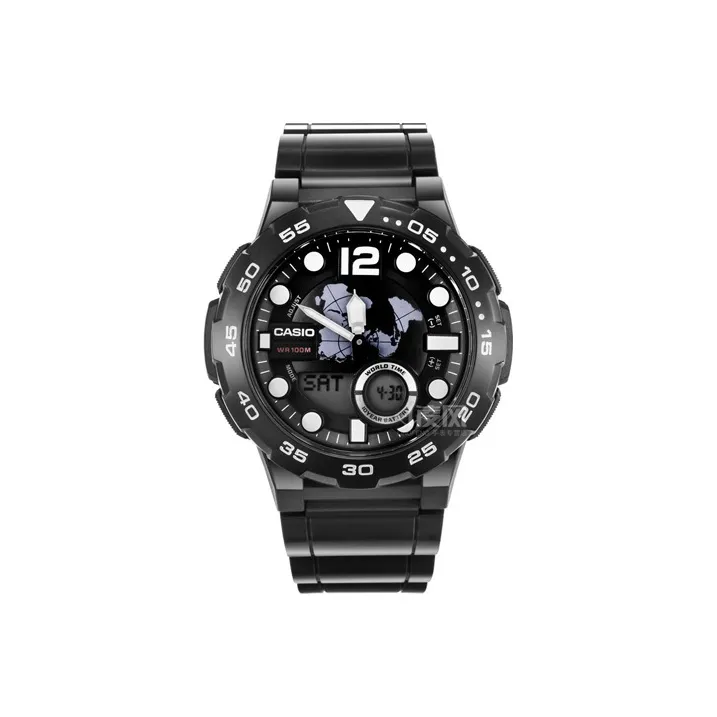 CASIO YOUTH Collection Круглый Аналоговый Кварцевый Механизм Смольный Ремешок Часы Мужские Черный Циферблат