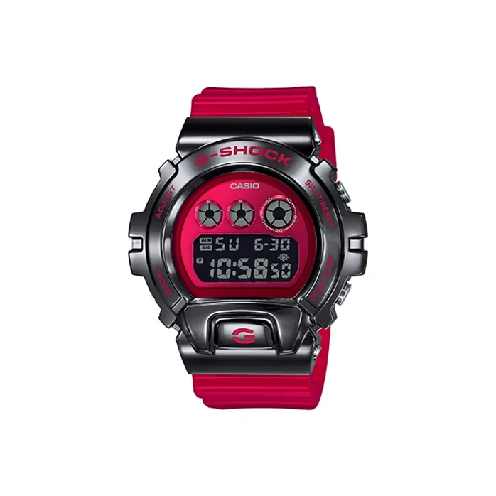 CASIO Full Metal Коллекция THREE Глаза Кварцевый механизм Смола Ремень Часы Мужские Красный Циферблат часов