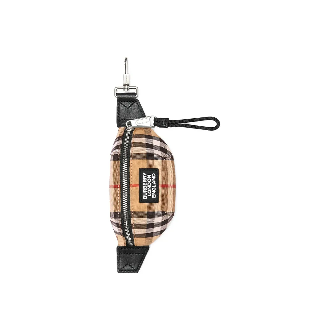 Burberry Хлопок Charm Сумка Бананка Extra Mini Мужская Коричневая