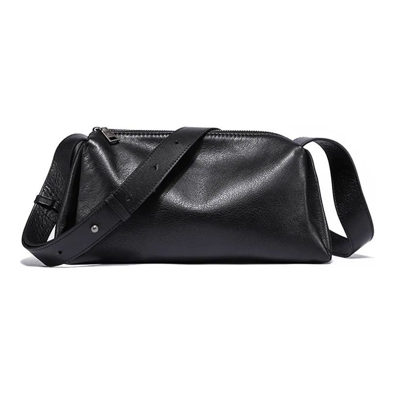 Ace Paul Top Grain Cow Leather Bucket Bags Shoulder Bag Crossbody Bag Regular Unisex Black