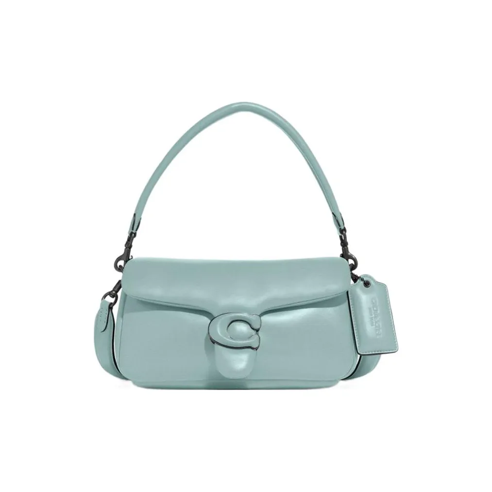 COACH Tabby Кожа Облачная Сумка Через плечо Подмышечная Сумка-подушка Плечевая Сумка Женская Мятно-зеленая