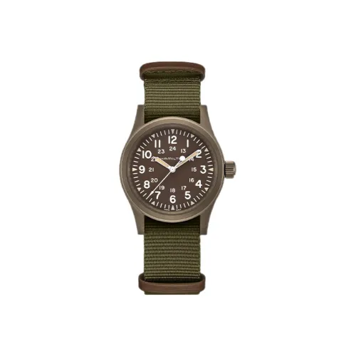 Hamilton Механический Movement Мужские Часы Khaki Field Series 38 мм Кофе